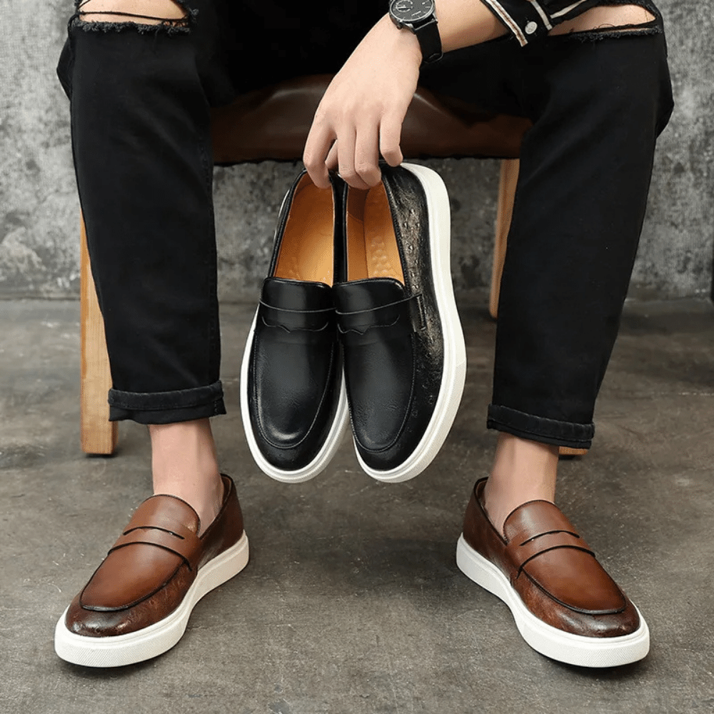 Leather Moccasin Slip-On for Men by Valmont