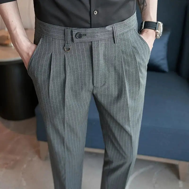 Striped Suit Trousers Valmont