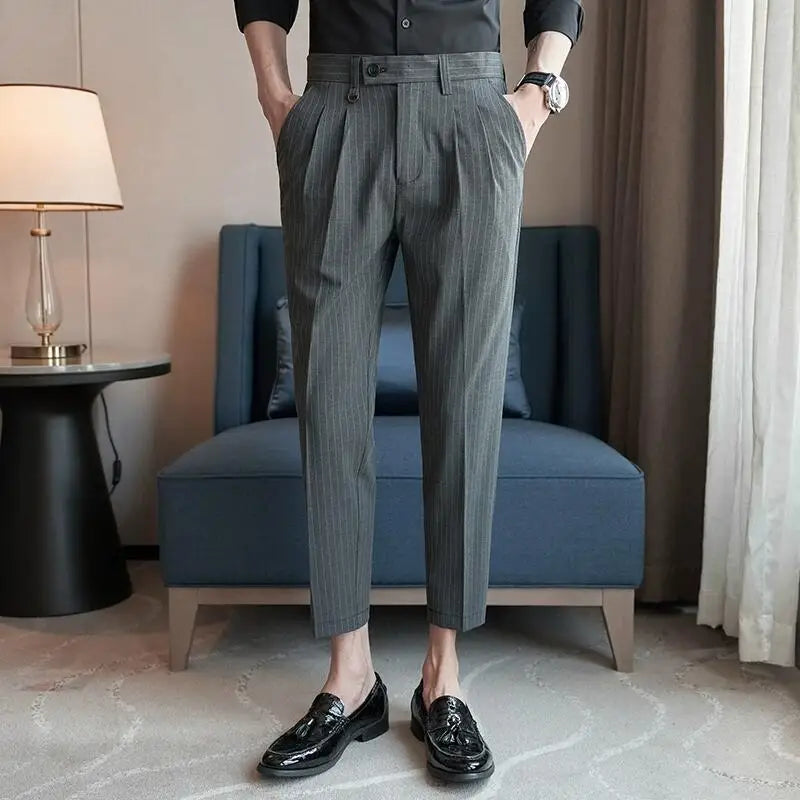 Striped Suit Trousers Valmont