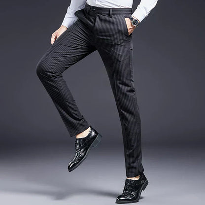 Premium Men's Suit Trousers Striped Valmont